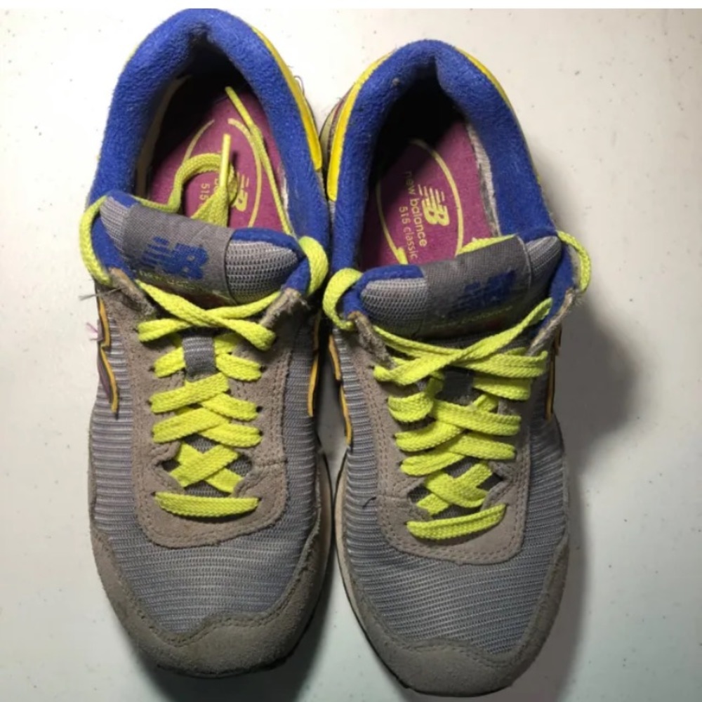 New Balance WL515GP Women’s Running Sneakers Shoes Gray Neon Color Size 6.5 B